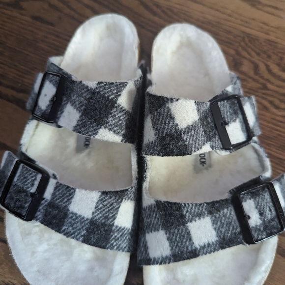 BIRKENSTOCK ARIZONA SHEARLING PLAID WHITE size 37 - Picture 8 of 11